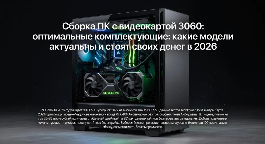 Сборка ПК с видеокартой 3060: оптимальные комплектующие: какие модели актуальны и стоят своих денег в 2026