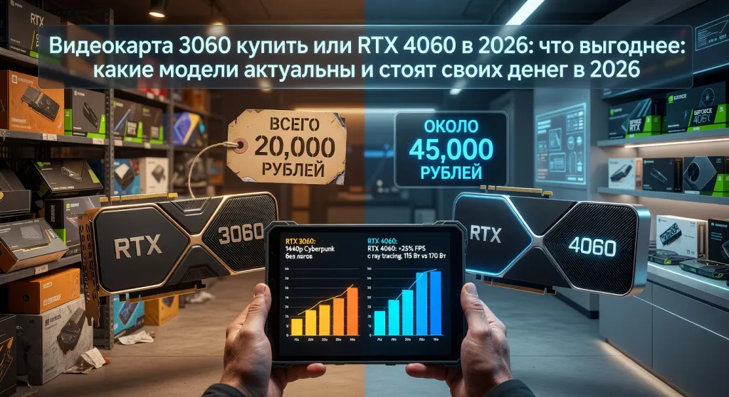 Видеокарта 3060 купить или RTX 4060 в 2026: что выгоднее: какие модели актуальны и стоят своих денег в 2026