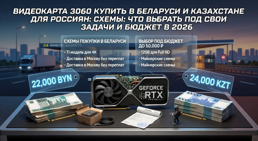Видеокарта 3060 купить в Беларуси и Казахстане для россиян: схемы: что выбрать под свои задачи и бюджет в 2026