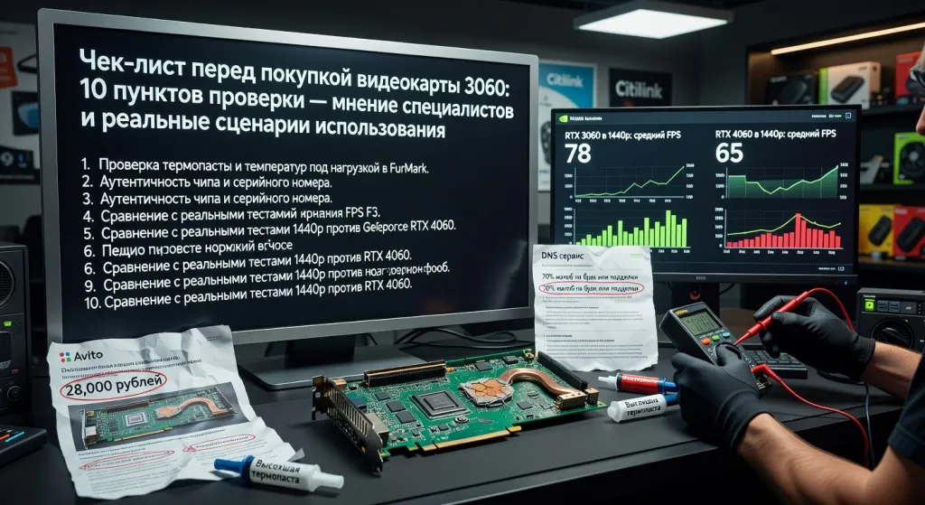 Чек-лист перед покупкой видеокарты 3060: 10 пунктов проверки — мнение специалистов и реальные сценарии использования