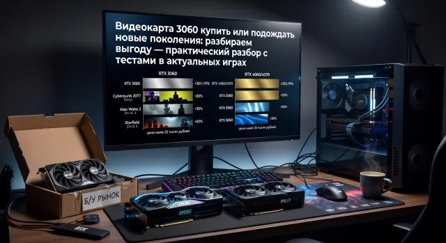 Видеокарта 3060 купить или подождать новые поколения: разбираем выгоду — практический разбор с тестами в актуальных играх