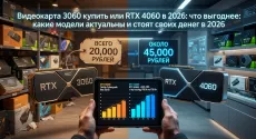 Видеокарта 3060 купить или RTX 4060 в 2026: что выгоднее: какие модели актуальны и стоят своих денег в 2026